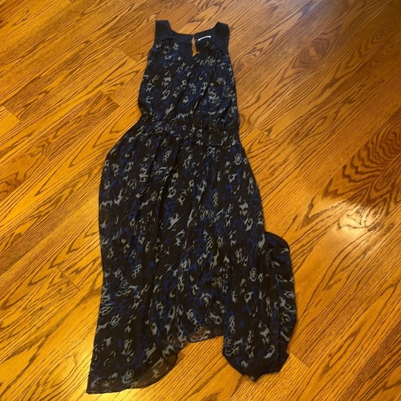 Ramy Brook Woman’s Silk Black and Blue Printed Dress Size S - Picture 2 of 7
